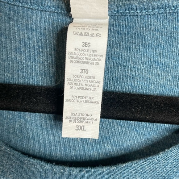 Bella Canvas Thankful, Blessed & Kind of a Mess Blue T-Shirt - Picture 5 of 6